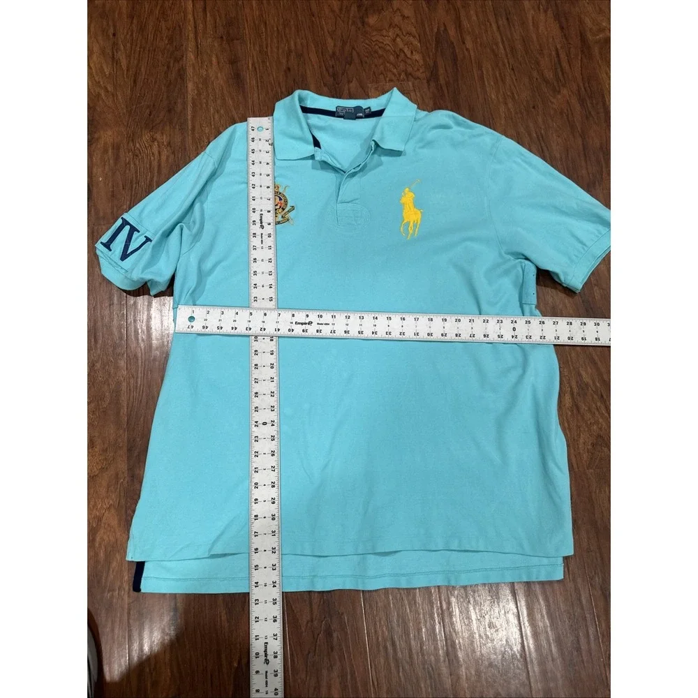 Polo Ralph Lauren Shirt Mens Blue Big Pony Country Jockey Club 3XB